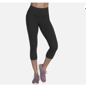 Skechers Womens GO WALK High Waisted Mid-Calf Legging Black